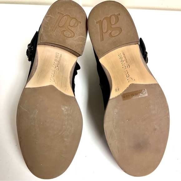 PAUL GREEN black suede casual boots comfy biker western women’s size 7US - Picture 7 of 11